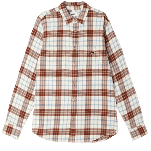 OBEY Arnold Long Sleeve Button Up Unbleached Multi Men's Long Sleeve Button Up Shirts Obey 