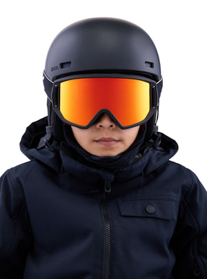 ANON Kids Relapse Jr. Black - Red Solex + MFI Facemask Snow Goggle Youth Snow Goggles Anon 