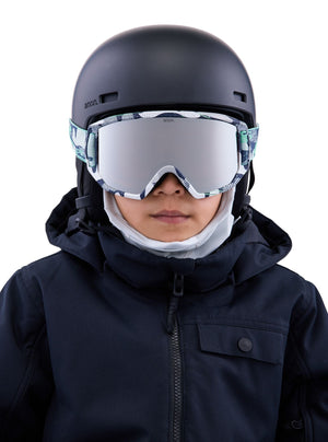 ANON Kids Relapse Jr. Mountains - Silver Amber + MFI Facemask Snow Goggle Youth Snow Goggles Anon 