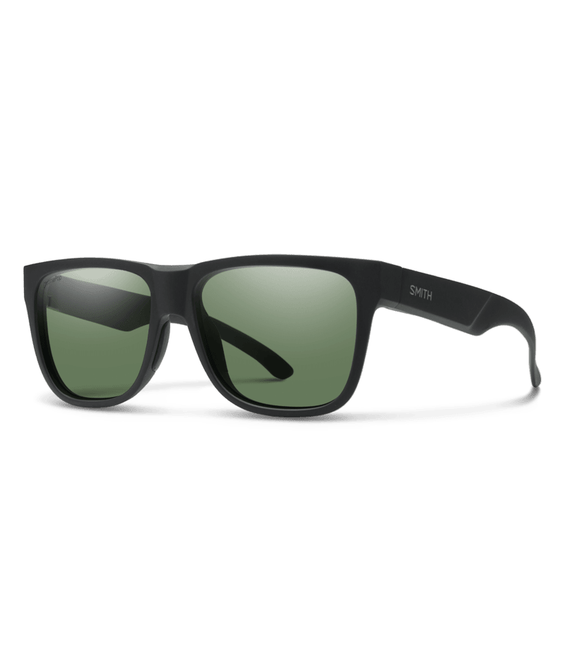 SMITH Lowdown 2 Matte Black - ChromaPop Grey Green Polarized Sunglasses Sunglasses Smith 
