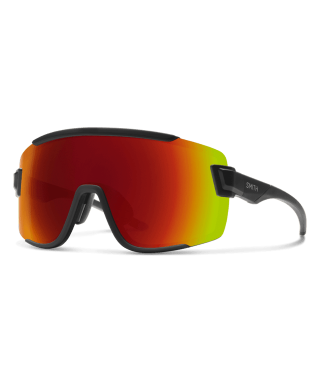 SMITH Wildcat Matte Black - ChromaPop Red Mirror Sunglasses Sunglasses Smith 