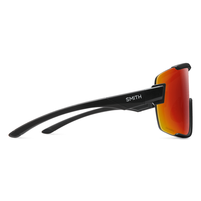 SMITH Wildcat Matte Black - ChromaPop Red Mirror Sunglasses SUNGLASSES - Smith Sunglasses Smith 
