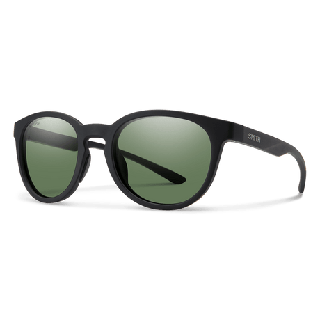 SMITH Eastbank Matte Black - ChromaPop Grey Green Polarized Sunglasses SUNGLASSES - Smith Sunglasses Smith 