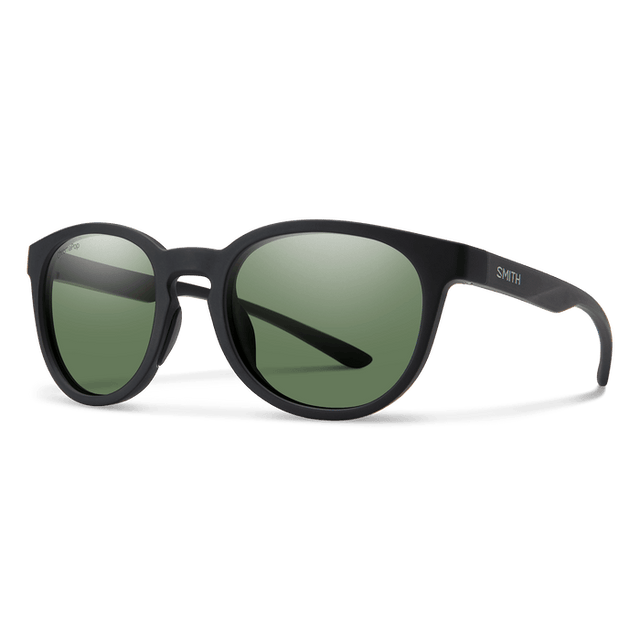 SMITH Eastbank Matte Black - ChromaPop Grey Green Polarized Sunglasses SUNGLASSES - Smith Sunglasses Smith 