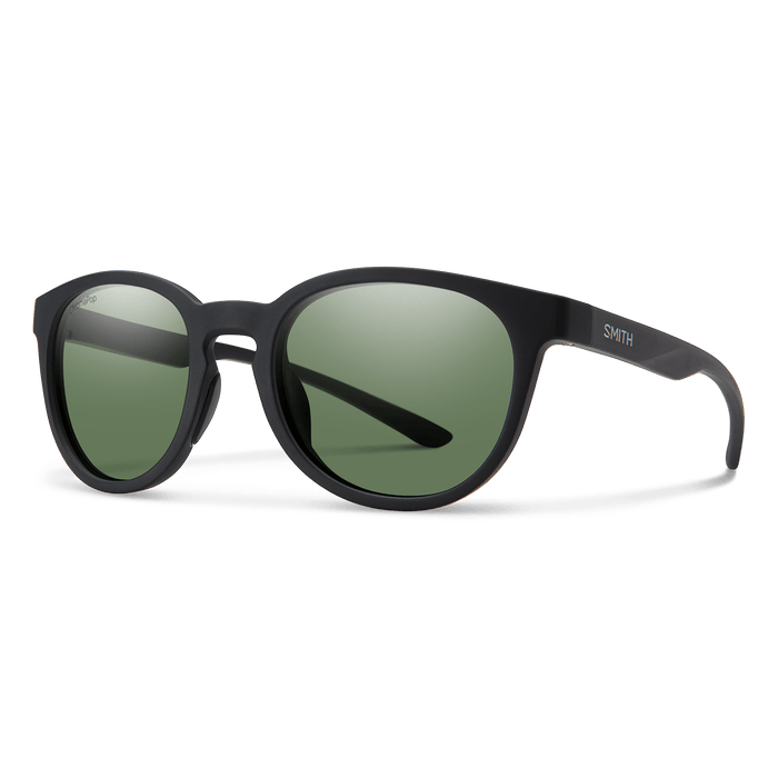 SMITH Eastbank Matte Black - ChromaPop Grey Green Polarized Sunglasses SUNGLASSES - Smith Sunglasses Smith 
