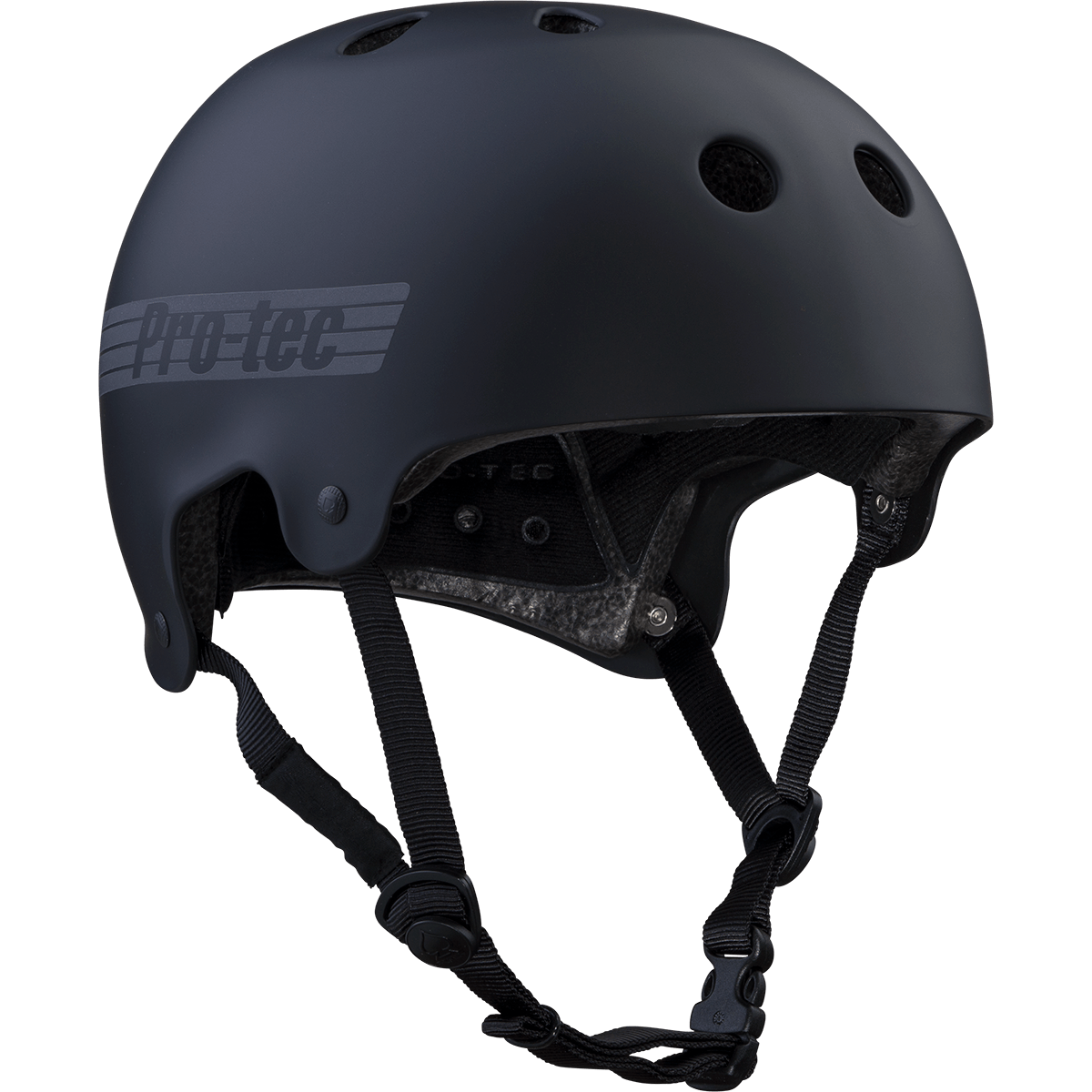 PRO-TEC Old School Certified Skateboard Helmet Matte Black Skateboard Helmets Pro-tec 