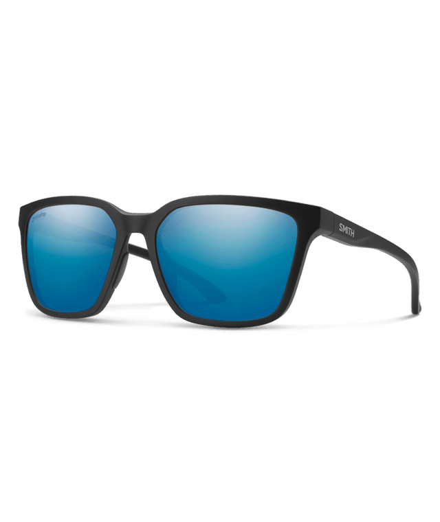 SMITH Shoutout Matte Black - ChromaPop Blue Mirror Polarized Sunglasses Sunglasses Smith 