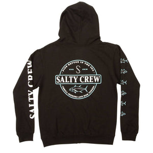 SALTY CREW Deep Sea Zip Hoodie Boy's Black Boy's Zip Hoodies Salty Crew 