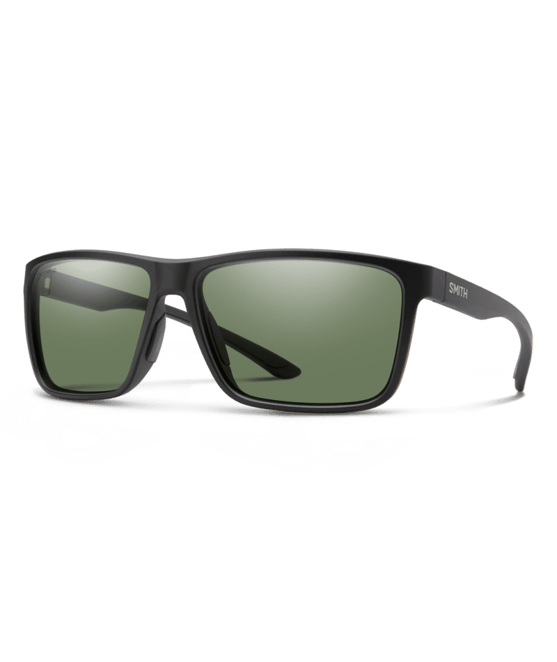 SMITH Riptide Matte Black - ChromaPop Gray Green Polarized Sunglasses Sunglasses Smith 