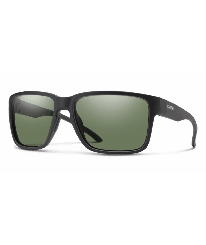 SMITH Emerge Matte Black - ChromaPop Gray Green Polarized Sunglasses Sunglasses Smith 