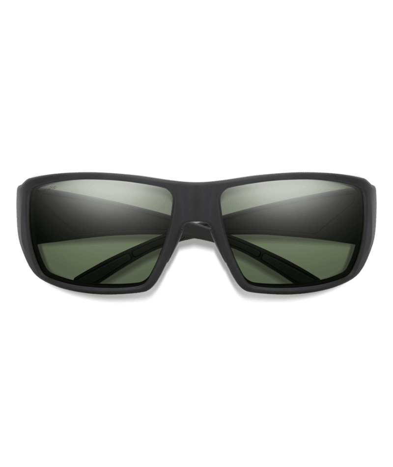 SMITH Guide's Choice Matte Black - ChromaPop Grey Green Polarized Sunglasses Sunglasses Smith 