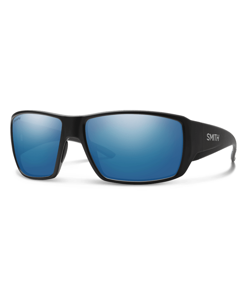 SMITH Guide's Choice Matte Black - ChromaPop Blue Mirror Polarized Sunglasses Sunglasses Smith 