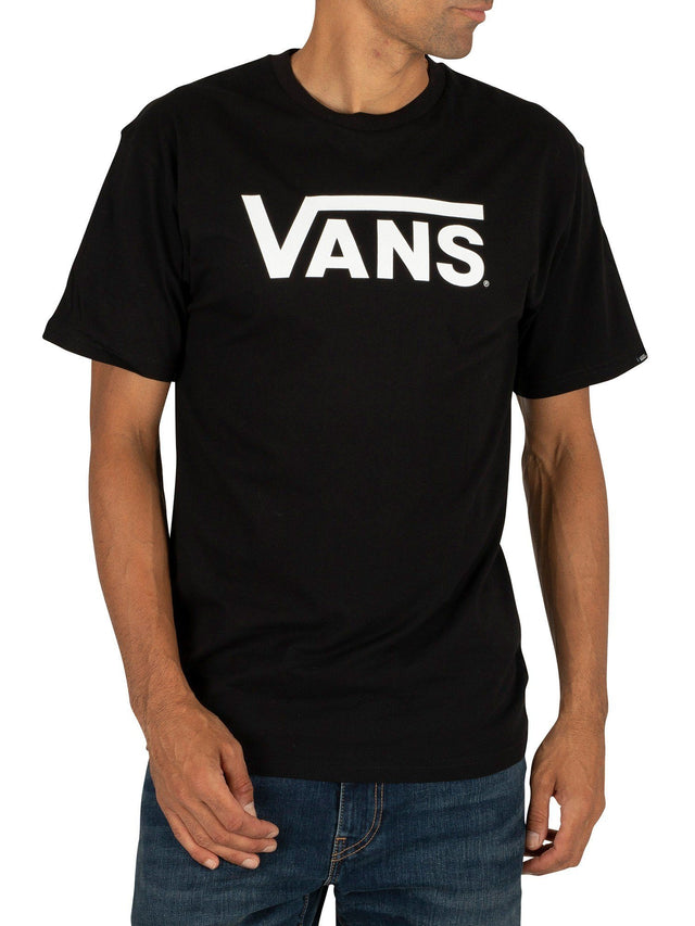 VANS Classic T-Shirt Black/White MENS APPAREL - Men's Short Sleeve T-Shirts Vans M 