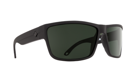 SPY Rocky Matte Black - HD Plus Grey Green Polarized Sunglasses