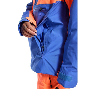 BURTON Women's Pillowline GORE-TEX Anorak Snowboard Jacket Amparo Blue/Tetra Orange 2023 Women's Snow Jackets Burton 