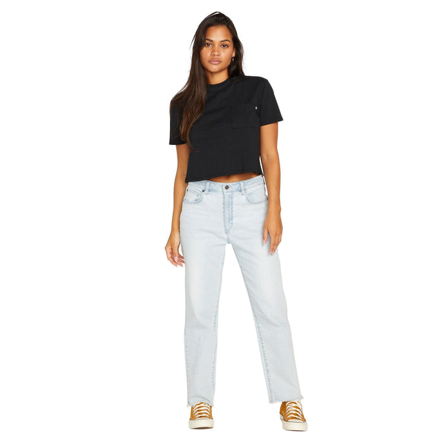 VOLCOM Women's Stone Step High Rise Pants Allover Stone Light Women's Pants Volcom 