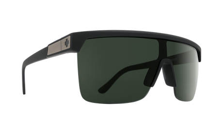 SPY Flynn 5050 Soft Matte Black - HD Plus Grey Green Sunglasses