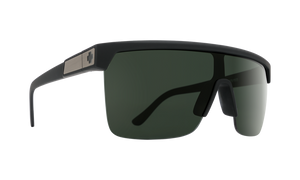 SPY Flynn 5050 Soft Matte Black - HD Plus Grey Green Sunglasses