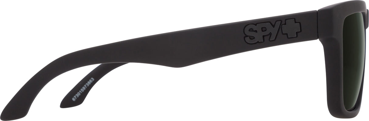 SPY Helm Soft Matte Black - Happy Gray Green Polarized Sunglasses SUNGLASSES - Spy Sunglasses Spy 