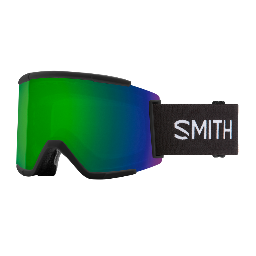 SMITH Squad XL Black - ChromaPop Sun Green Mirror + ChromaPop Storm Rose Flash Snow Goggle