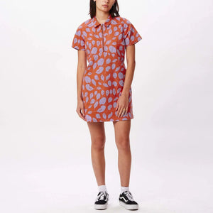 OBEY Leaves Work Dress Women's Ginger Biscuit Multi Women's Dresses Obey 