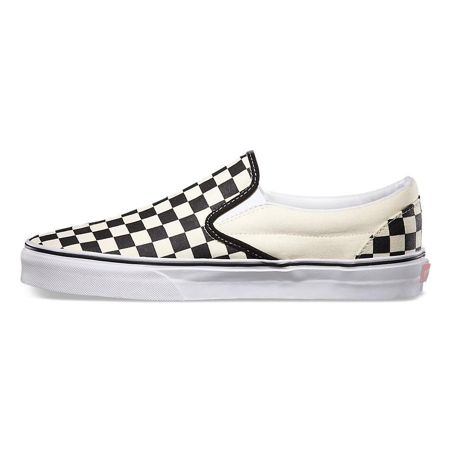 VANS Classic Slip-On Black/White Checkerboard Shoes FOOTWEAR - Men's Skate Shoes Vans 