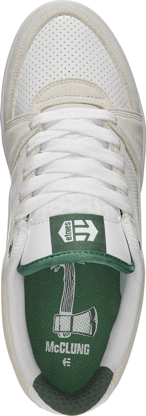 ETNIES MC Rap Low X McClung Shoes White/Green Men's Skate Shoes Etnies 