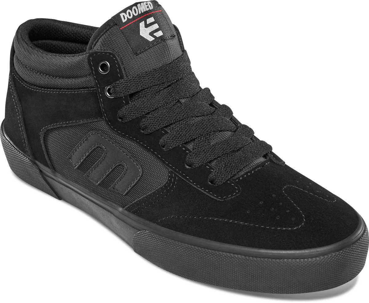 ETNIES Windrow Vulc Mid X Doomed Shoes Black Men's Skate Shoes Etnies 