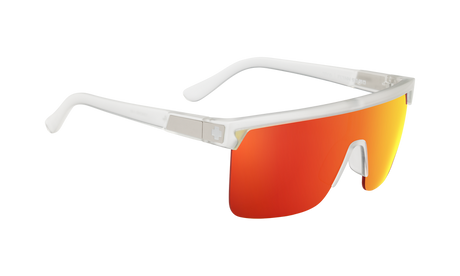 SPY Flynn 5050 Matte Crystal - HD Plus Grey Green w/ Red Spectra Mirror Sunglasses