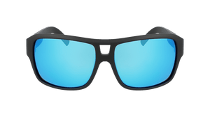 DRAGON The Jam Small Matte Black H2O - Blue Ion Polarized Sunglasses SUNGLASSES - Dragon Sunglasses Dragon 
