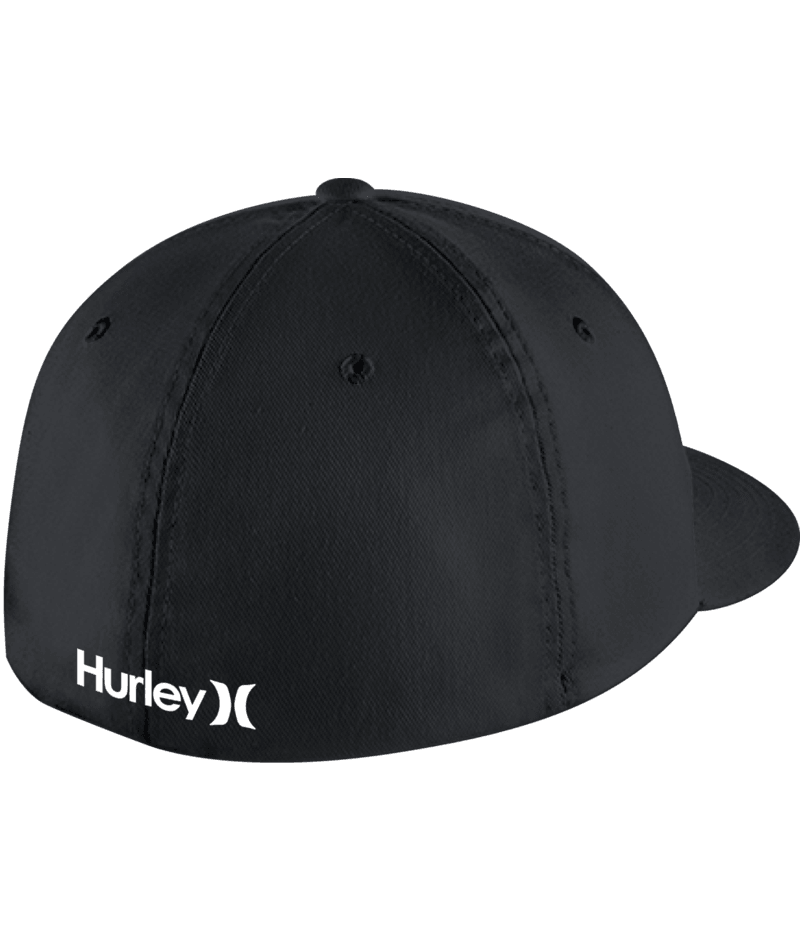 HURLEY H2O Dri One Only Flex Fit Hat Black White Freeride
