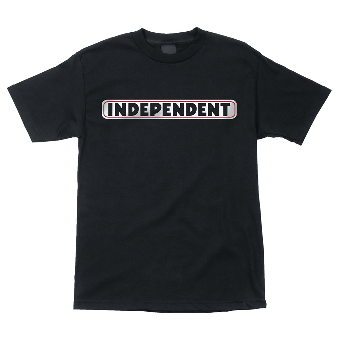 INDEPENDENT Bar Logo T-Shirt Black Men's Short Sleeve T-Shirts Independent 
