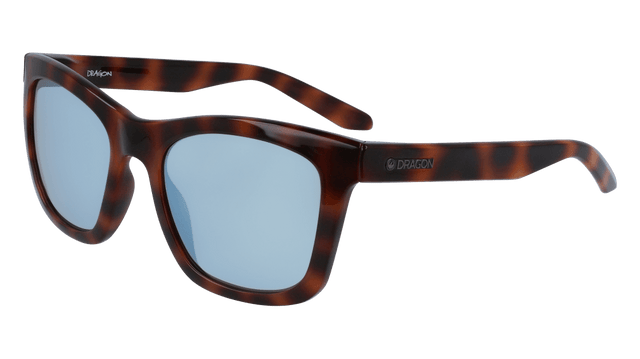 DRAGON Aria Shiny Soft Tortoise - Lumalens Sky Blue Ion Sunglasses SUNGLASSES - Dragon Sunglasses Dragon 