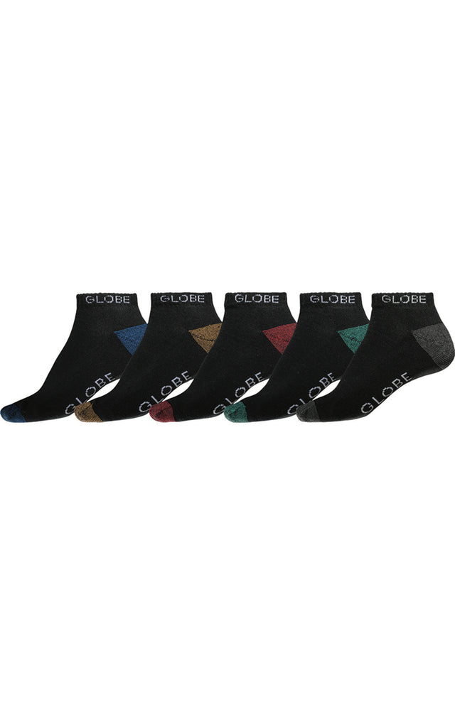 GLOBE Ingles Ankle Socks 5 Pack Assorted