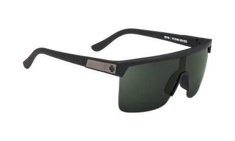 SPY Flynn 5050 Soft Matte Black - HD Plus Grey Green Sunglasses
