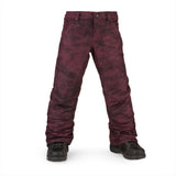 VOLCOM Frochickidee Insulated Snowboard Pants Girl's Acid Merlot 2022 Youth Snow Pants Volcom 