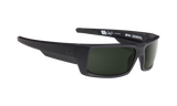 SPY General Soft Matte Black - HD Plus Grey Green Sunglasses