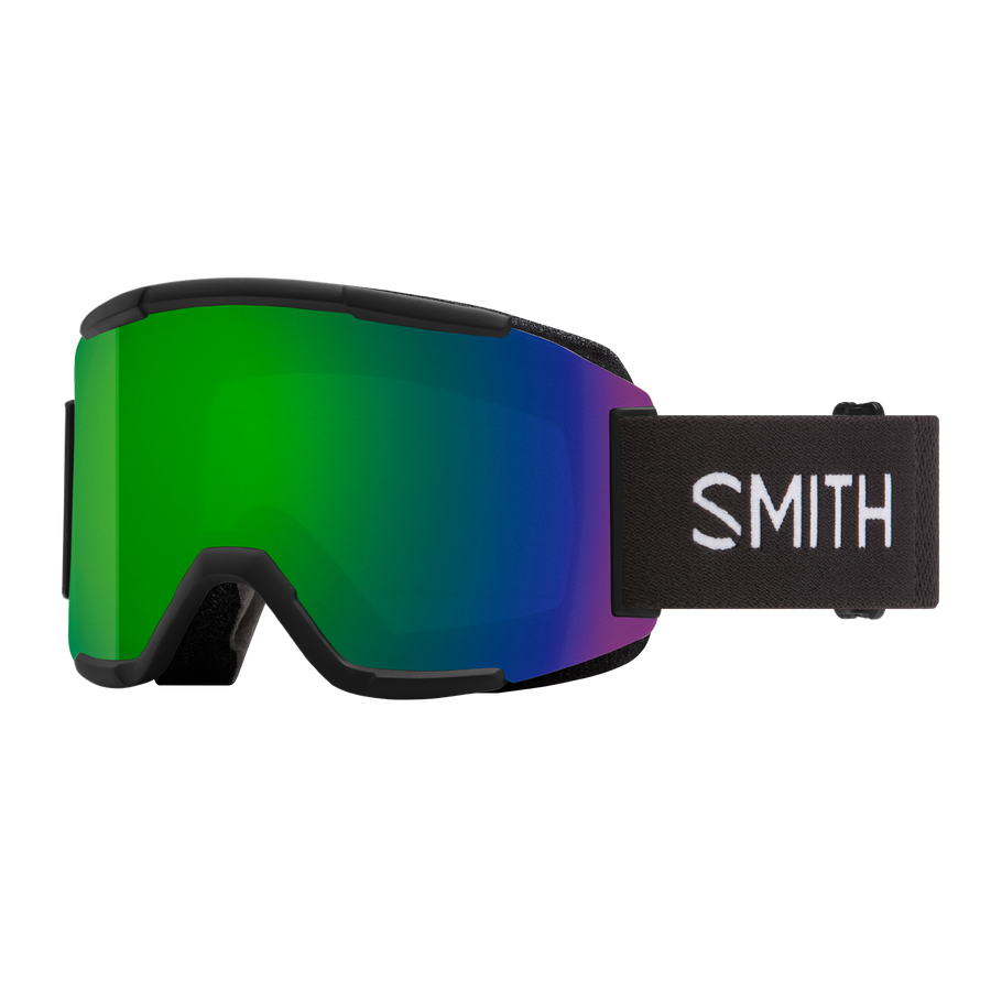 SMITH Squad Black - ChromaPop Sun Green Mirror + Yellow Snow Goggle