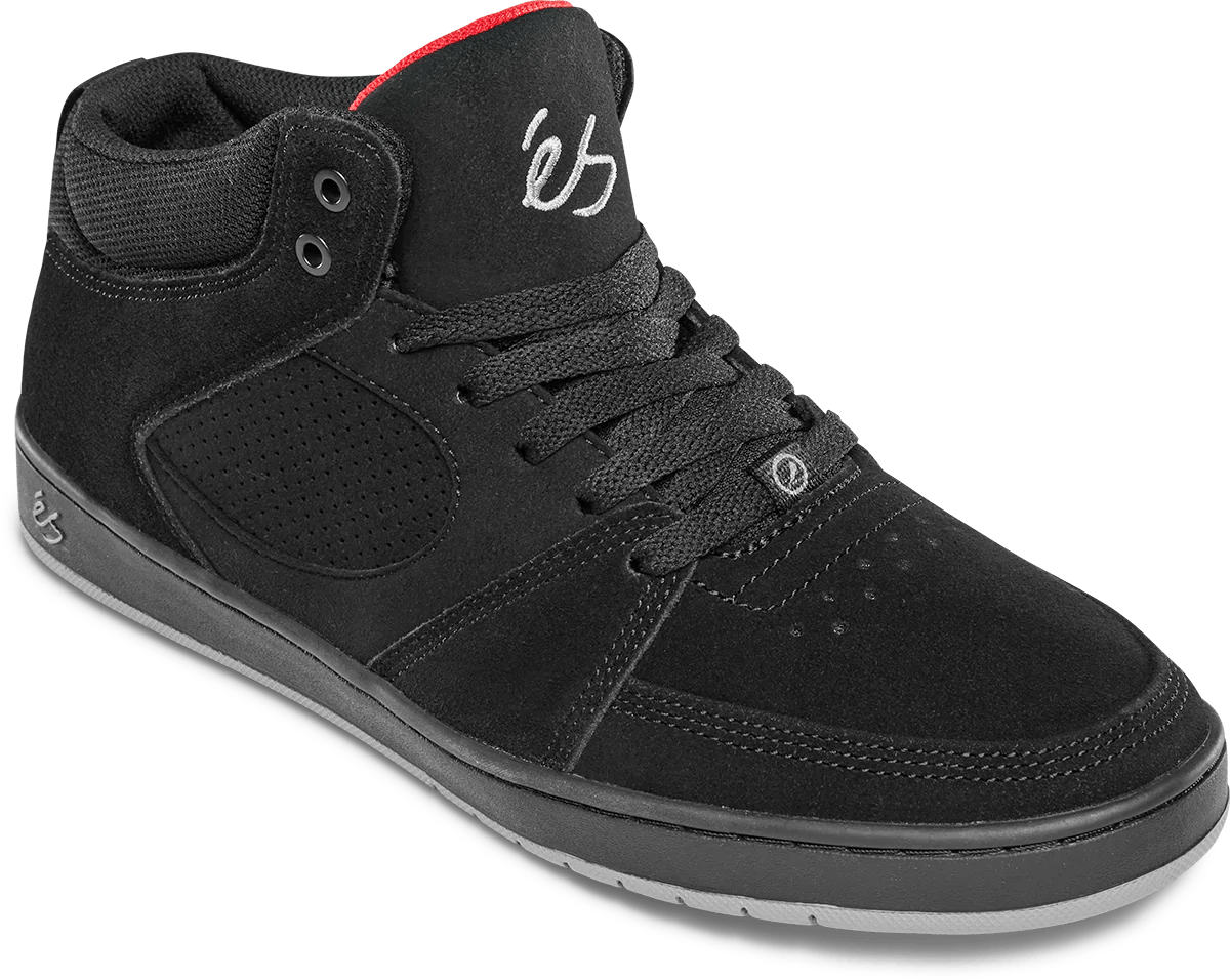 ES Accel Slim Mid Shoes Black/Red/Grey Men's Skate Shoes Es 