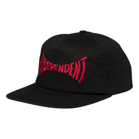 INDEPENDENT Spanning Snapback Hat Black Men's Baseball Hats Independent 