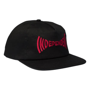 INDEPENDENT Spanning Snapback Hat Black Men's Baseball Hats Independent 