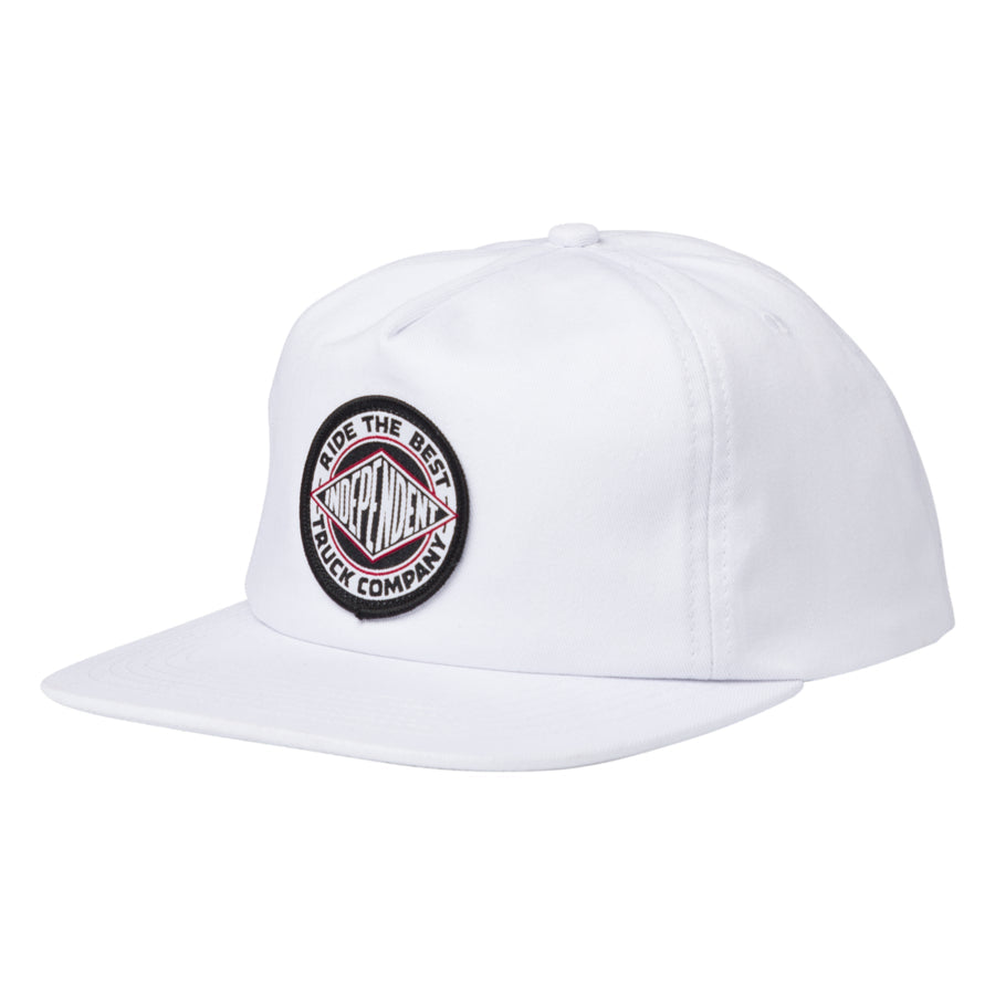 INDEPENDENT BTG Summit Unstructured Snapback Hat White Men's Baseball Hats Independent 