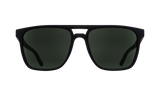 SPY Czar Soft Matte Black - HD Plus Grey Green Sunglasses