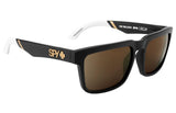 SPY + Tom Wallisch Matte Black - Happy Bronze With Gold Spectra Mirror Sunglasses Sunglasses Spy 