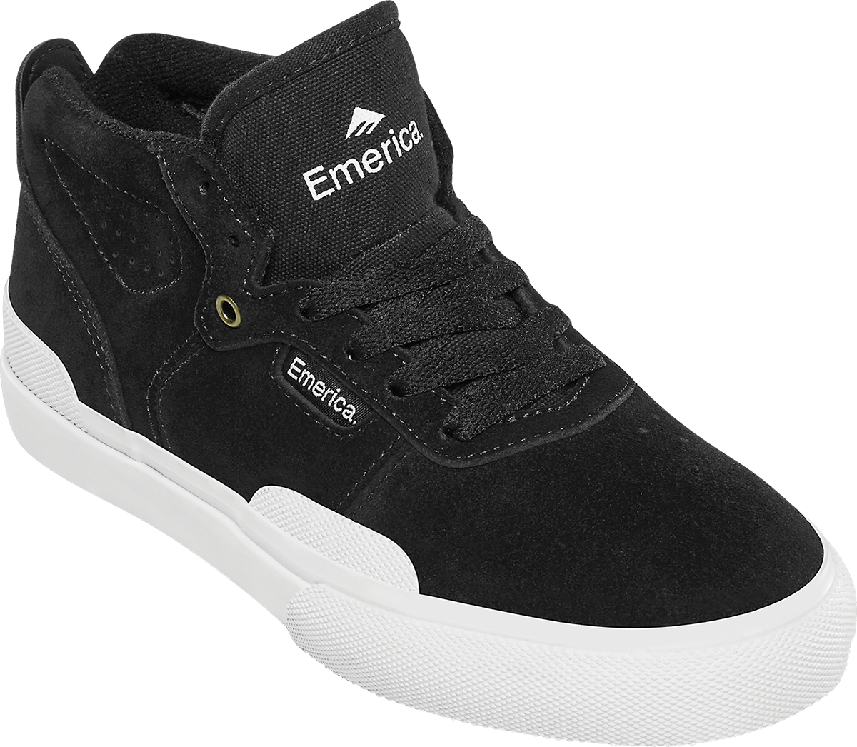 EMERICA Pillar Shoes Youth Black/White/Gold Youth and Toddler Skate Shoes Emerica 1 