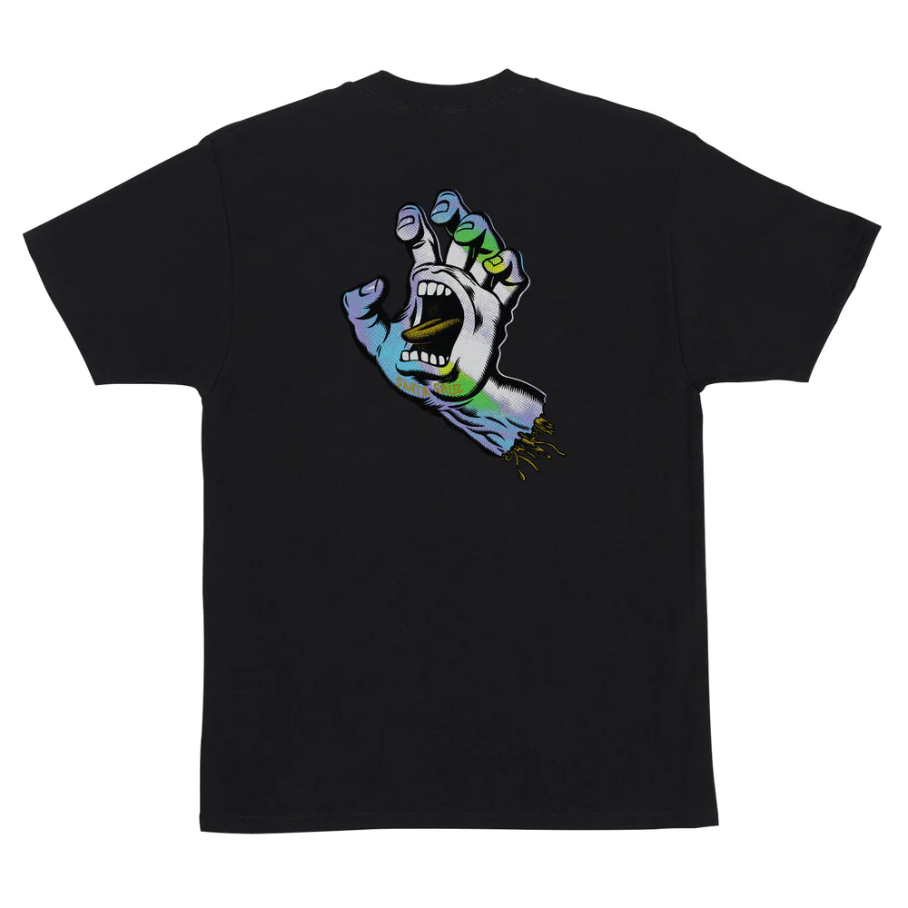 SANTA CRUZ Holo Screaming Hand T-Shirt Black Men's Short Sleeve T-Shirts Santa Cruz 