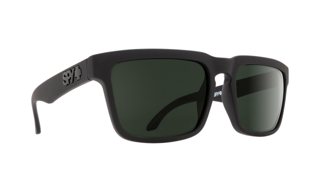 SPY Helm Soft Matte Black - HD Plus Grey Green Sunglasses