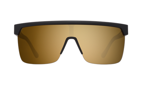 SPY Flynn 5050 Matte Black Gold - HD Plus Bronze With Gold Spectra Mirror Sunglasses