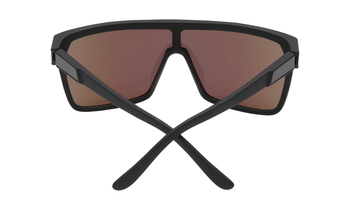 SPY Flynn Matte Black - HD Plus Bronze With Green Spectra Mirror Sunglasses