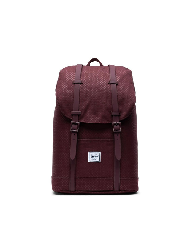 herschel backpack fingerprints HERSCHEL Retreat Mid Backpack Plum Dot Check – Freeride Boardshop